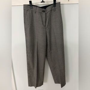 Talbots check pattern straight leg ankle pants